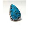 Image 1 : 24)  PEAR SHAPED SIZE 6 TURQUOISE RING,