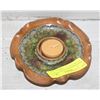 Image 1 : HAND CRAFTED POTTERY PLATE W/SPACE FOR TEA LIGHT