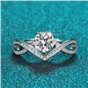 Image 1 : 1 CT GRA CERTIFIED MOISSANITE 925 SILVER