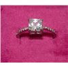 Image 1 : CUBIC ZIRCONIA SILVER PLATED RING SZ 8