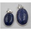 Image 1 : #190-NATURAL LAPIZ LAZULI  PENDANT 2 PCS