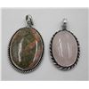 Image 1 : #172-NATURAL ROSE QUARTZ/UNAKITE PENDANT