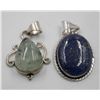 Image 1 : #191-NATURAL LAPIZ LAZULI /PRINITE GEMSTONE PENDAN