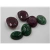 Image 1 : #129-GREEN EMERALD/RED RUBY GEMSTONE 83.40 CT