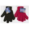 Image 1 : TWO NEW PAIRS ADULT ONE SIZE FITS ALL MAGIC GLOVES