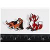 Image 1 : NEW SET OF FOX AND THE HOUND THEME LAPEL PINS