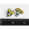 Image 1 : 2 NEW POWERPUFF BUBBLES THEME LAPEL PINS