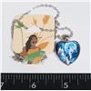 Image 1 : NEW HEART SHAPED PENDANT WITH WOLF PICTURE