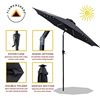 Image 2 : NEW FLAME & SHADE 11FT OUTDOOR UMBRELLA W/ LIGHTS