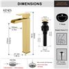 Image 3 : NEW KENES GOLD TONE BRUSHED SINK FAUCET SET