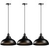 Image 1 : NEW REPACK 3 BLACK HANGING PENDANT LIGHTS WITH
