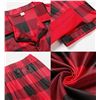 Image 2 : NEW MENS LARGE RED PLAID PAJAMA SET