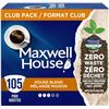 NEW CLUB PACK OF 105 MAXWELL HOUSE MEDIUM ROAST