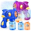 Image 1 : NEW JOYGROW 2 PACK OF BUBBLE GUNS W/ 4 BOTTLES OF