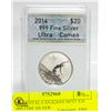 Image 1 : 2014 ROYAL CANADIAN MINT $20 .999 FINE SILVER