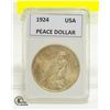 Image 2 : 1924 USA PEACE DOLLAR 90% PURE SILVER
