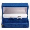 Image 1 : WHITE STONE RING SET SIZE 8.5 IN GIFT BOX