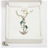 Image 1 : DOLPHIN + ANCHOR PENDANT NECKLACE