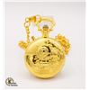 Image 1 : NEW SIDE LIGHT GOLD TONE POCKET WATCH