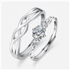 Image 1 : 0.5 CT GRA CERTIFIED MOISSANITE 925 SILVER COUPLE