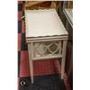 Image 2 : SMALL WHITE ART DECO STYLE TABLE H-22.5" W-14.75"