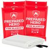 Image 1 : NEW 4 PACK OF PREPARED HERO FIRE BLANKETS