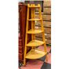 Image 1 : VINTAGE PINE CORNER SHELVING UNIT- 4 SHELF-