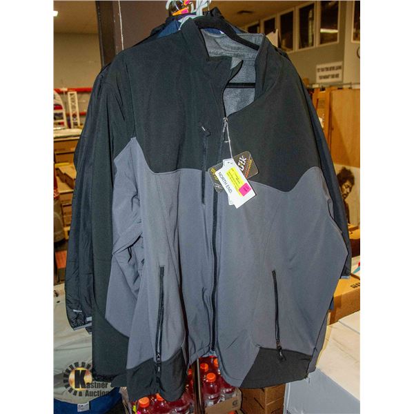 NEW NORTHEND MEN'S FOSSIL GRAY / BLACK 4 XL JACKET