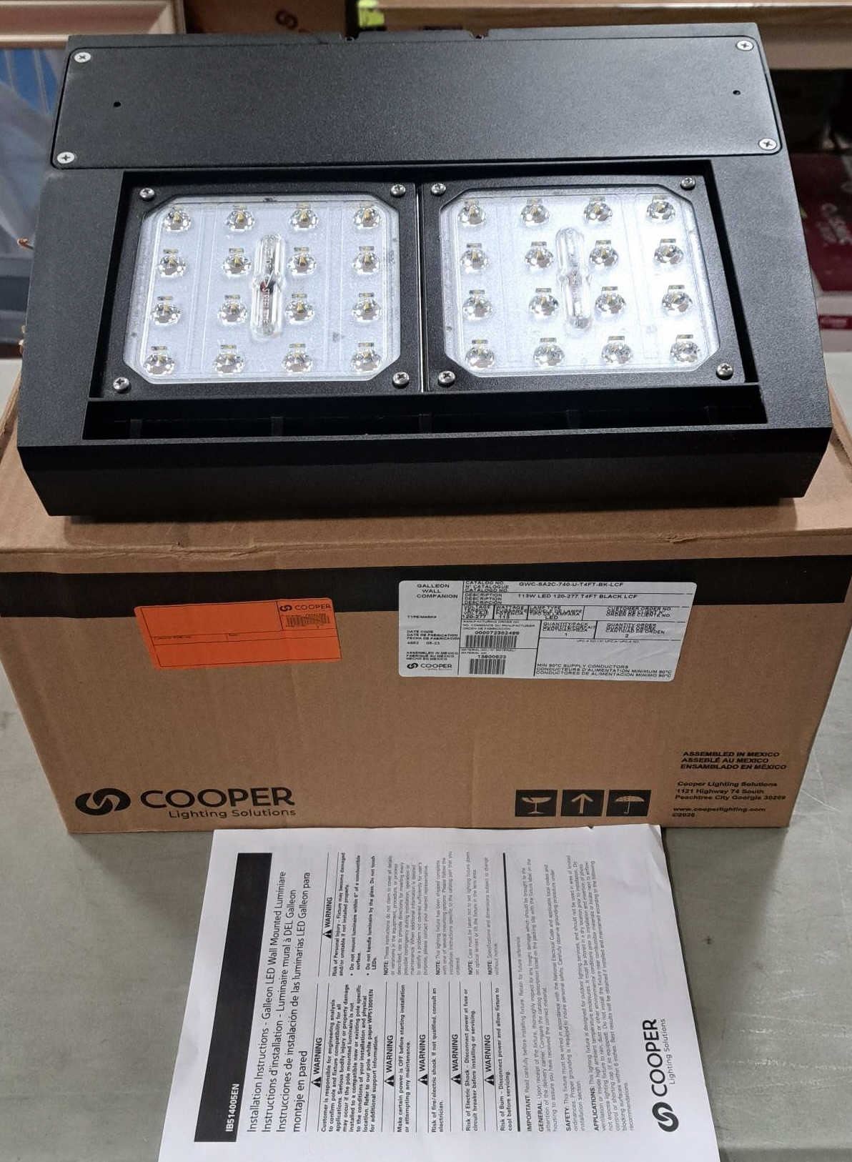 Lfc Led Sign NEW COOPER 113WATT 120-277V BLACK LFC LED FIXTURE