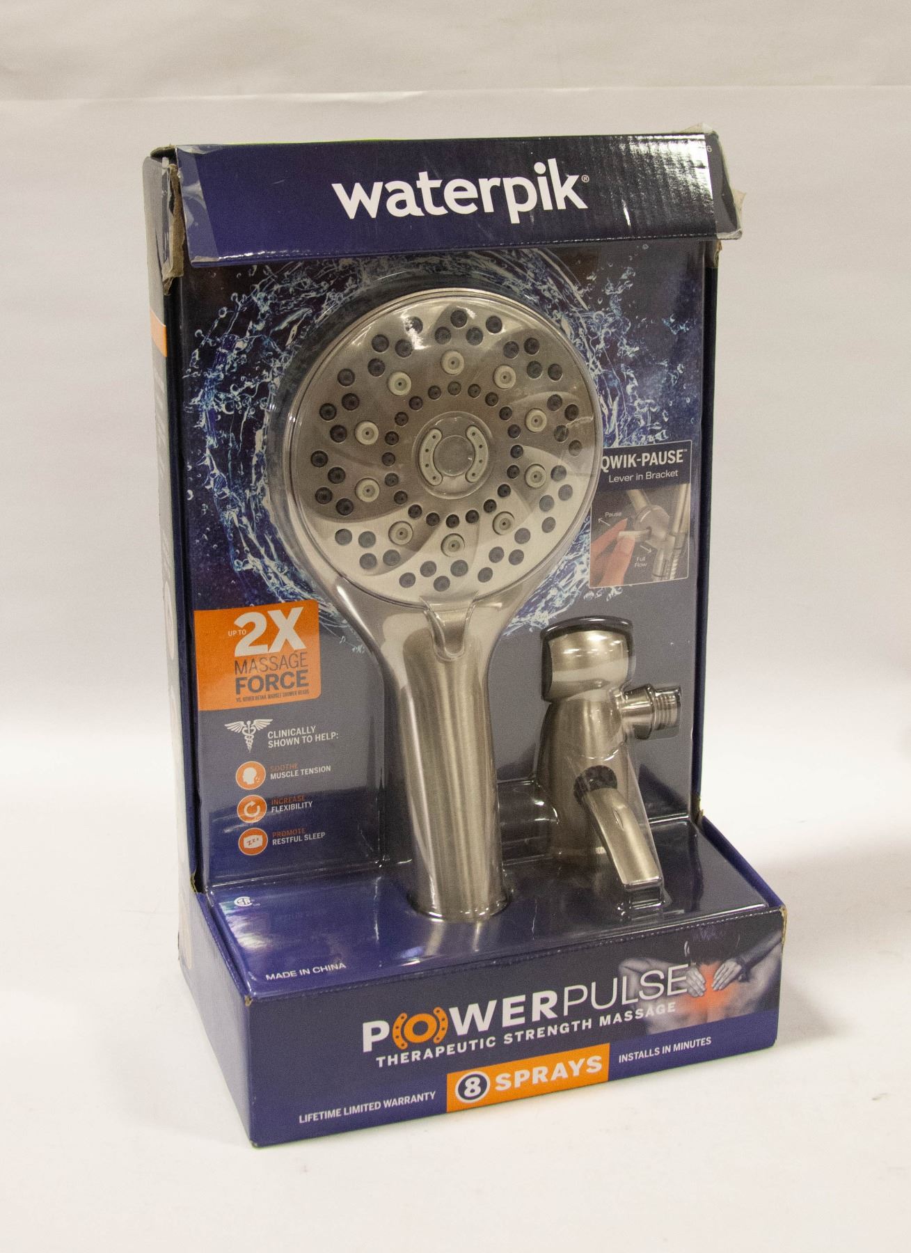 Waterpik XRO-763E PowerPulse Massage Hand Shower Head, 1.8 GPM, Chrome Waterpik XRO-763E PowerPulse Massage Hand Shower Head, 1.8 GPM, Chrome