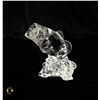 Image 1 : 24% LEAD CRYSTAL WIDE-MOUTH BASS FIGURINE,
