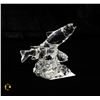 Image 1 : 24% LEAD CRYSTAL JUMPING TROUT FIGURINE,