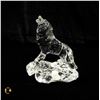Image 1 : 24% LEAD CRYSTAL WOLF FIGURINE,