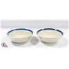 Image 1 : TWO BLUE BANDED STONEWARE BOWLS