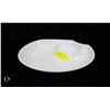 WHITE SHELL-SHAPED PORCELAIN SERVING PLATE W/DIP