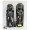 Image 1 : PAIR OF TRIBAL FACE MASK WOODEN WALL HANGING DECOR