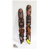 Image 1 : PAIR OF WOODEN MASK WALL HANGING DECORATIONS