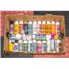 Image 1 : BOX FULL OF ACRYLIC PAINTS - COUNT OF 34