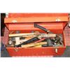 METAL RED TOOL BOX LOT