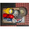 Image 1 : FLAT OF VARIOUS TAPE, SAFETY EYEWEAR & MORE