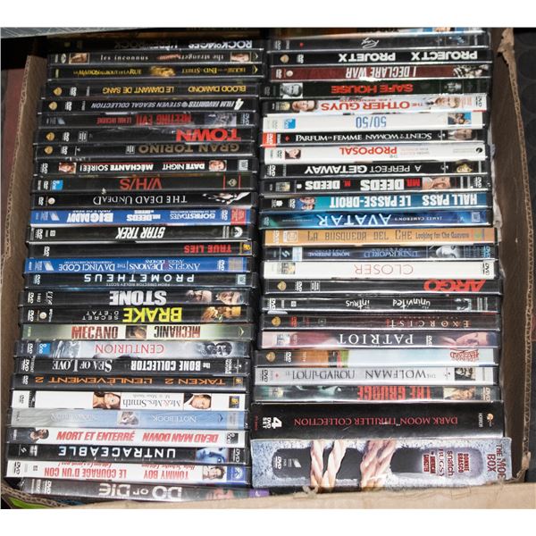 BOX OF 60+ DVD'S