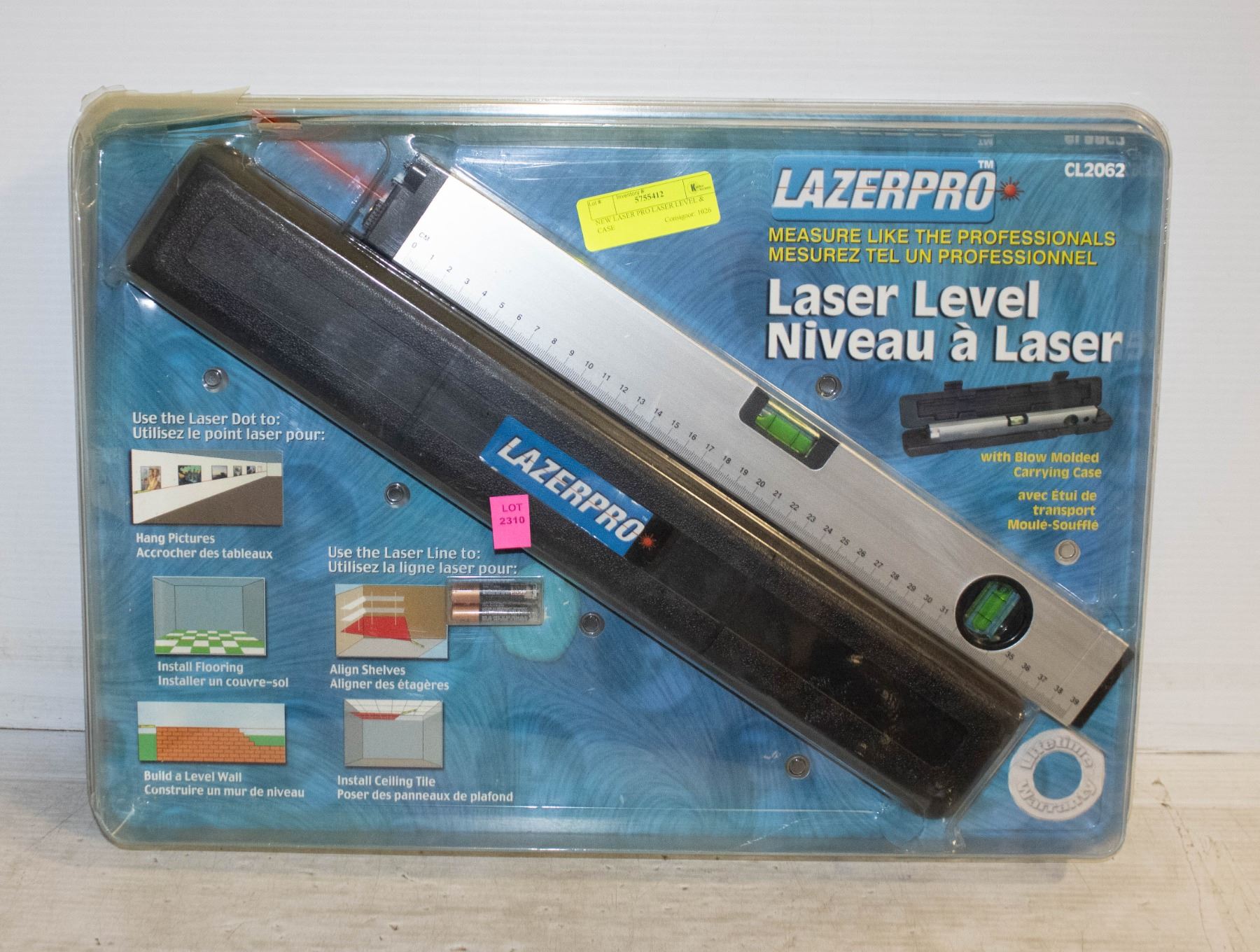 NEW LASER PRO LASER LEVEL & CASE