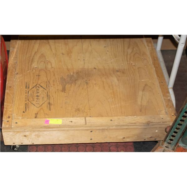 WOODEN 4 WHEEL FLAT DOLLY