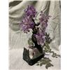 Image 2 : AMETHYST TREE ON AMETHYST BASE APPROX 14" RETAIL $2,400