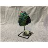 Image 2 : 4" AMETHYST TITANIUM AURA ON METAL STAND RETAIL $350