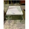 Image 1 : MODERN GLASS LEG SIDE TABLE 20" X 20" X 20"