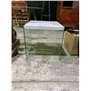 Image 2 : MODERN GLASS LEG SIDE TABLE 20" X 20" X 20"