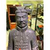 Image 2 : CHINESE TERRACOTTA WARRIOR FIGURE 63" TALL WITH REMOVABLE & EXTRA HEAD (SOME DAMAGE TO LEFT HAND)
