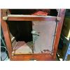 Image 2 : FLORAL MOTIF 4 DOOR CABINET 29" X 23" X 72" (SOME DAMAGE ON 1 DOOR)