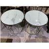 Image 1 : 2 ROUND END TABLES 24"